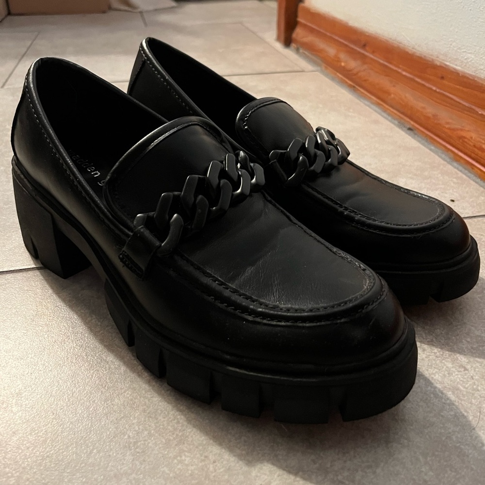 Black Steve Madden Chunky Loafers